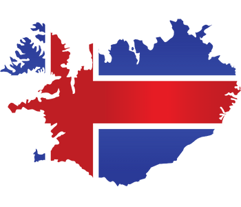 design carte et drapeau islande